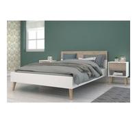Ensemble Lit 140 190 cm 2 chevets AALBORG Scandinave Chene PARISOT G