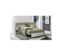 Ensemble Lit 140x190cm avec Leds + 2 Chevets à Poser - NINO LIGHT -