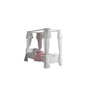 Ensemble Lit Baldaquin Avec Rideaux Blanc