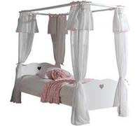 Ensemble Lit Baldaquin Avec Rideaux Blanc