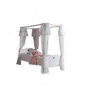Ensemble Lit Baldaquin Avec Rideaux Blanc