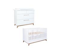 Ensemble Lit bébé Lina blanc