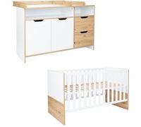 Ensemble lit bébé Maxim blanc Beige G