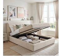 ENSEMBLE LIT COFFRE 140x190cm CORDOBA + 1 MATELAS IRIS / BEIGE