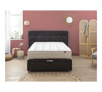 Ensemble Lit Coffre Epeda HERCULE 2 en 1 - Velours Gris Béton 180x200 - Double Sommier