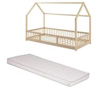 Ensemble Lit Douceur Rose 90x190 Avec Matelas Enfant 90x190x10 - Laïba Kids