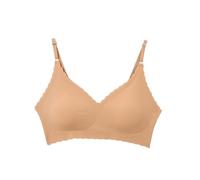 Ensemble Lit Enfant Women's Comfortable Traceless Sports Bra with for Comfortable Breathability and Fitness Without Rings Bra Slip sans Couture (Beige, S)
