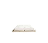 Ensemble lit futon style japonais naturel 160x200 + tatami + matelas futon écru