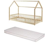 Ensemble Lit Nocturne Naturel 90x190 avec matelas 90x190x10 - Laïba Kids