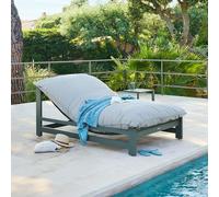 Ensemble lit piscine MOREAL + table d’appoint EVASION Laurier Aluminium, Polyester Hespéride