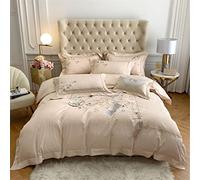 Ensemble literie Broder Couvrette de Couverture Plate Plate-Tache d'oreiller Queen Adult Lit Linn (Couleur: Taille: King Size (Une Reine 4pcs)