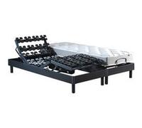 Ensemble literie électrique de relaxation à plots + Matelas mousse mémoire de forme - 2x80 x 200 cm