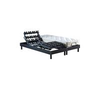 Ensemble literie électrique relaxation à plots + Matelas 100% latex - 2x90 x 200 cm