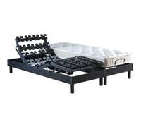 Ensemble literie électrique relaxation à plots + Matelas 100% latex - 2x90 x 200 cm