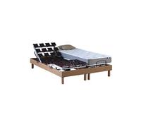 Ensemble literie électrique relaxation à plots + Matelas accueil mémoire de forme - 2x90 x 200 cm