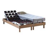 Ensemble literie électrique relaxation à plots + Matelas mousse HR35 - 2x80 x 200 cm