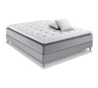 Ensemble literie EXTENSION 140x190 matelas ressorts ensachés H29 ferme avec sommier et 2 oreillers