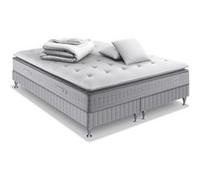 Ensemble literie Extension matelas ressorts ensachés H29 ferme 180 x 200 avec 2 sommiers, couette et 2 oreillers