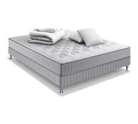 Ensemble literie INITIAL 140x190 ressorts ensachés H23 ferme avec sommier couette et 2 oreillers