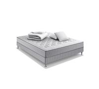 Ensemble literie INITIAL 140x190 ressorts ensachés H23 ferme avec sommier couette et 2 oreillers