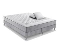 Ensemble literie INITIAL 160x200 ressorts ensachés H23 ferme avec 2 sommiers 2x80x200 et 2 oreillers