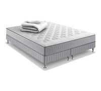 Ensemble literie INITIAL 160x200 ressorts ensachés H23 ferme avec 2 sommiers 2x80x200 et couette