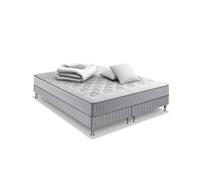 Ensemble literie INITIAL 180x200 ressorts ensachés H23 ferme avec 2 sommiers 2x90x200 couette et 2 oreillers