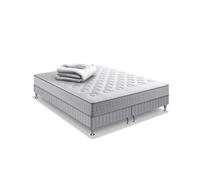 Ensemble literie INITIAL 180x200 ressorts ensachés H23 ferme avec 2 sommiers 2x90x200 et couette