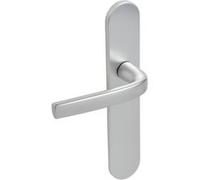 Vachette Poignée de porte Logio – Bec-de-cane, entraxe 165 mm, aluminium anodisé argent