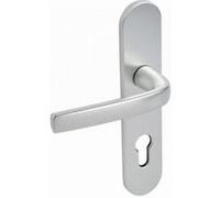 Ensemble Logio double béquille 1360/6339 VACHETTE sur petite plaque - Clé I - Entraxe 165 - Argent - 2006655 Noir G