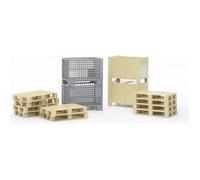Ensemble logistique BRUDER - 15 cm - pour Manitou BRUDER 02129 et Sprinter DHL 2534 - Garçon - Beige