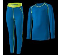 Loeffler Transtex Warm Long Sleeve Base Layer Set Bleu 140 cm Enfants