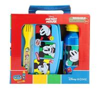 Ensemble Lunch Box + Gourde + Couverts MICKEY Funtastic