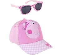 Ensemble Lunettes de Soleil et Casquette Peppa Pig - 2 à 5 ans - Protection UV 400 et Filtre de Catégorie 3 - Casquette Enfant avec Scratch Réglable - Produit Original Conçu en Espagne