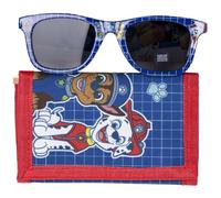 Ensemble lunettes de soleil et portefeuille Paw Patrol - Bleu et rouge - Protection UV 400 et filtre catégorie 3 - Portefeuille avec plusieurs compartiments - Produit Original Fabriqué en Espagne