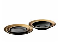 Ensemble luxueux de trois assiettes en porcelaine BergHOFF Gem