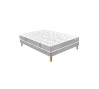 Ensemble Douces Nuits Maeva Mousse HR 35g/m3 + Sommier Base Ferme 180x200 avec 2 sommiers G