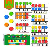 Ensemble magnétique à dix Cadres, Comprenant 5 Cadres (Non Creux) et 55 disques colorés (Version améliorée pour réfrigérateur et Ordinateur de Poche)