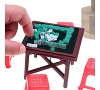 Ensemble Mahjong miniature,Ensemble Mahjong pour maison de , décoration de maison de de table Mahjong miniature, kit d'ornements Mahjong miniature pour maison de , maison de gi