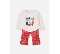 Ensemble Maille Bébé Fille Imprimé Forêt Blanc 6M(67CM)