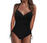 Ensemble Maillot de Bain Tankini 2 Pièces Tanga Taille Haute Sexy Creux Chic Grande Taille Gainant Imprimé Fleur Haut Et Bas Plage Océan Sport Natation Piscine