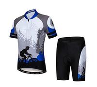 Ensemble maillot de cyclisme pour enfants, t-shirt à manches courtes pour garçons et filles, motif dessin animé, séchage rapide, S-XXL