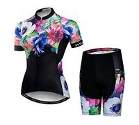 Ensemble maillot de cyclisme pour femme à manches courtes et bretelles rembourrées 5D S-3XL