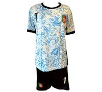 Ensemble maillot de football Portugal pour enfants et jeunes unisexe - Idéal pour l'entraînement ou pour toutes les occasions, T-shirt pour fans de CR7, bleu, 14 Years