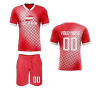 Ensemble maillot de football pour hommes, femmes, adolescents, enfants - Nom et numéro personnalisés - T-shirt de football - Cadeau pour les fans d'équipe nationale, Autriche, S