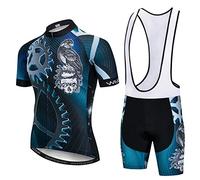 Ensemble maillot et short de cyclisme respirant pour homme, Lunettes 2, X-Large