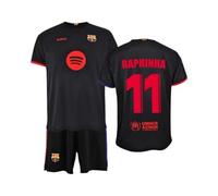 Ensemble maillot et short extérieur FC Barcelone 2024/2025 - Réplique officielle sous licence - Raphinha - Taille enfant 8
