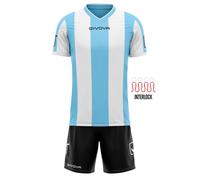 Givova Catalano Short Sleeve Set Blanc,Bleu,Noir M Homme
