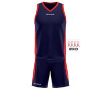 GIVOVA Homme Power basketball jerseys, Bleu/Rouge, S EU