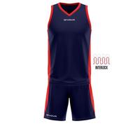 Ensemble maillot et short Givova Power - navy blue/red - XL XL